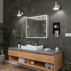 ALFI Polished Chrome Tall Square Single Lever Bathroom Faucet, AB1129-PC