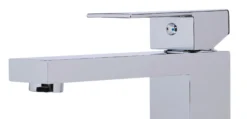 ALFI Polished Chrome Tall Square Single Lever Bathroom Faucet, AB1129-PC