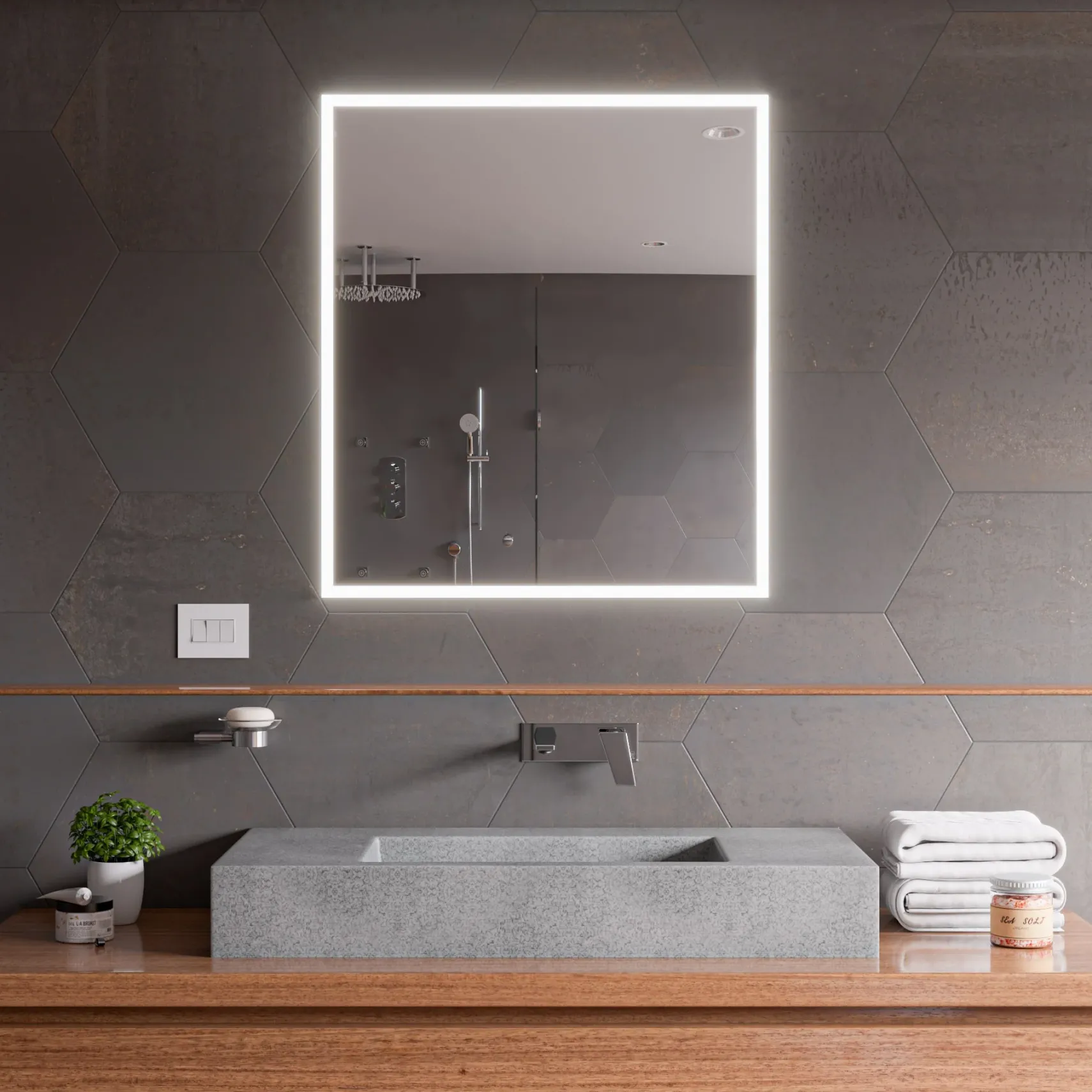 ALFI Polished Chrome Wall Mounted Bathroom Faucet, AB1472-PC