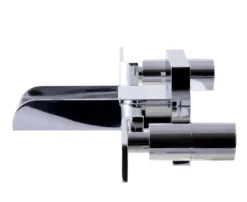 ALFI Polished Chrome Widespread Wall Mounted Modern Waterfall Bathroom Faucet, AB1796-PC