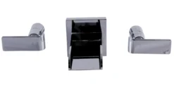 ALFI Polished Chrome Widespread Wall Mounted Modern Waterfall Bathroom Faucet, AB1796-PC