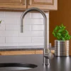 ALFI Solid Brushed Stainless Steel Single Hole Pull Down Kitchen Faucet, AB2028-BSS