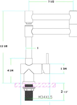 ALFI Solid Brushed Stainless Steel Retractable Single Hole Kitchen Faucet, AB2038-BSS