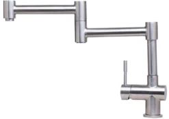 ALFI Solid Brushed Stainless Steel Retractable Single Hole Kitchen Faucet, AB2038-BSS