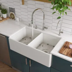 ALFI Solid Polished Stainless Steel Pull Down Single Hole Kitchen Faucet, AB2034-PSS