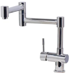 ALFI Solid Polished Stainless Steel Retractable Single Hole Kitchen Faucet, AB2038-PSS