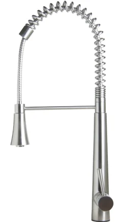 ALFI Solid Stainless Steel Commercial Spring Kitchen Faucet with Pull Down Shower Spray, AB2039S