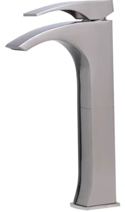ALFI Tall Brushed Nickel Single Lever Bathroom Faucet, AB1587-BN
