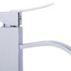 ALFI Tall Polished Chrome Tall Square Body Curved Spout Single Lever Bathroom Faucet, AB1158-PC