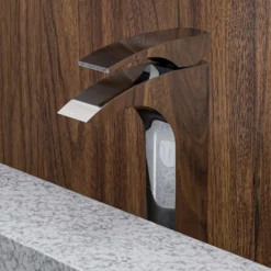 ALFI Tall Polished Chrome Single Lever Bathroom Faucet, AB1587-PC