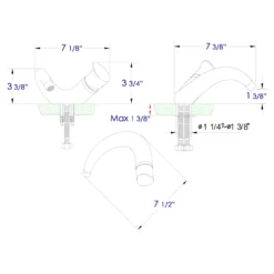 ALFI Wave Polished Chrome Single Lever Bathroom Faucet, AB1572-PC