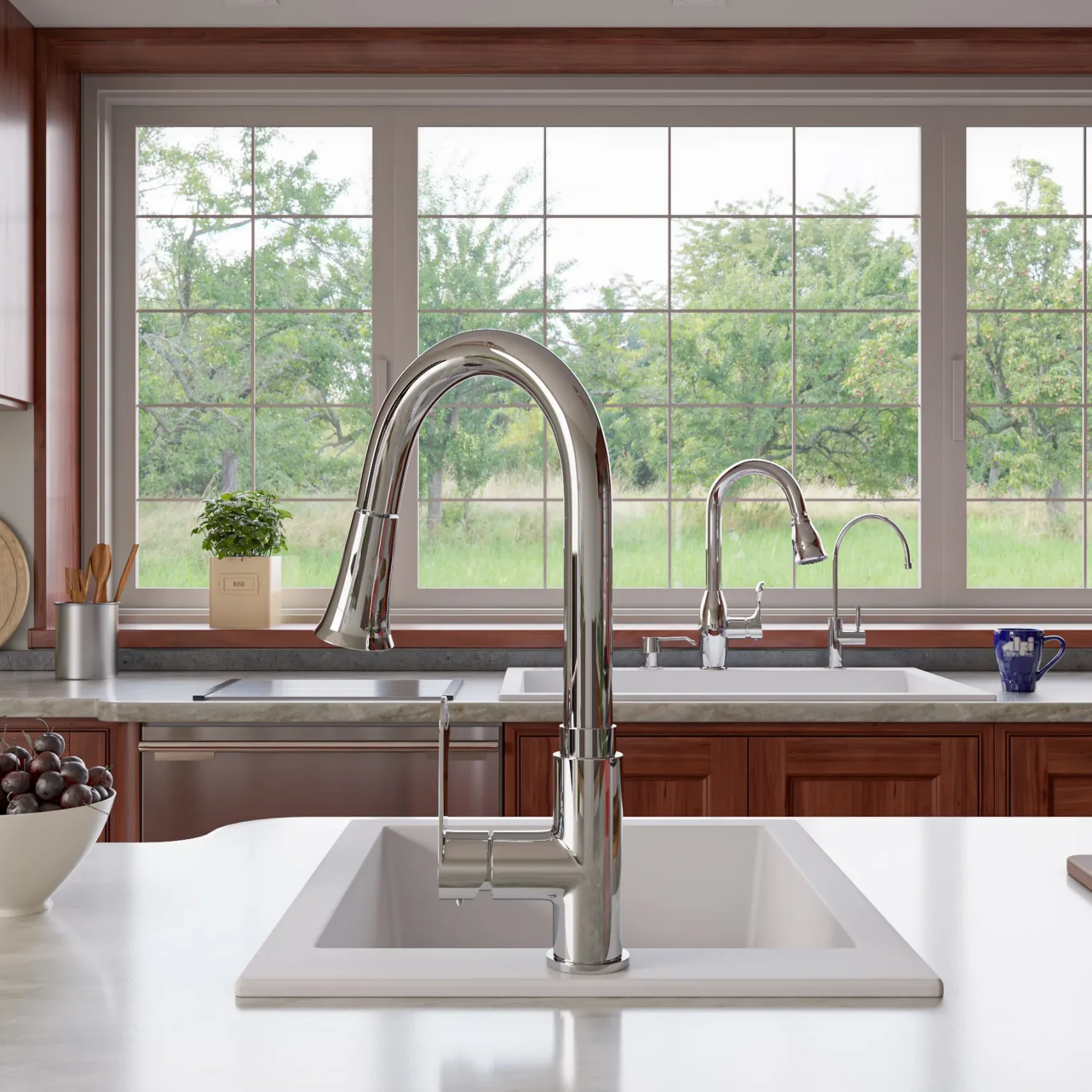 ALFI White 17" Drop-In Rectangular Granite Composite Kitchen Prep Sink, AB1720DI-W