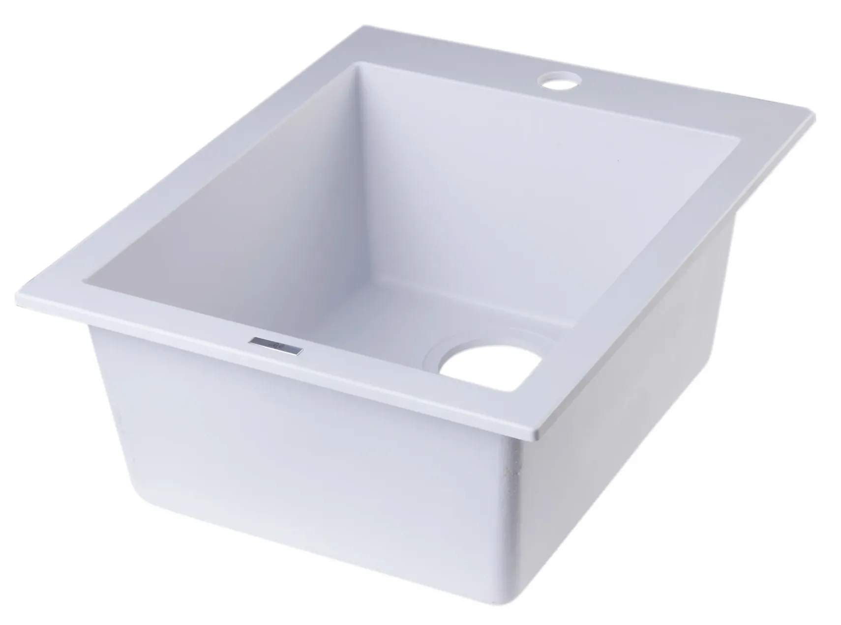 ALFI White 17" Drop-In Rectangular Granite Composite Kitchen Prep Sink, AB1720DI-W