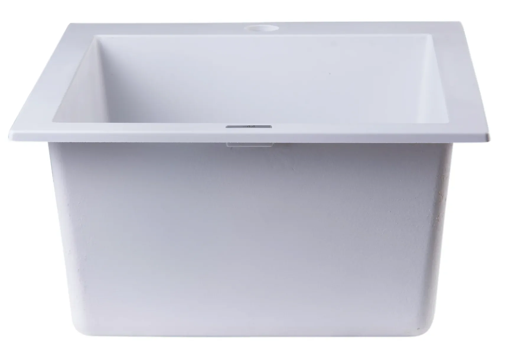 ALFI White 17" Drop-In Rectangular Granite Composite Kitchen Prep Sink, AB1720DI-W