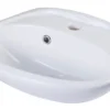 ALFI White Small Porcelain Wall Mount Basin with Overflow, AB106