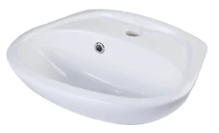 ALFI White Small Porcelain Wall Mount Basin with Overflow, AB106