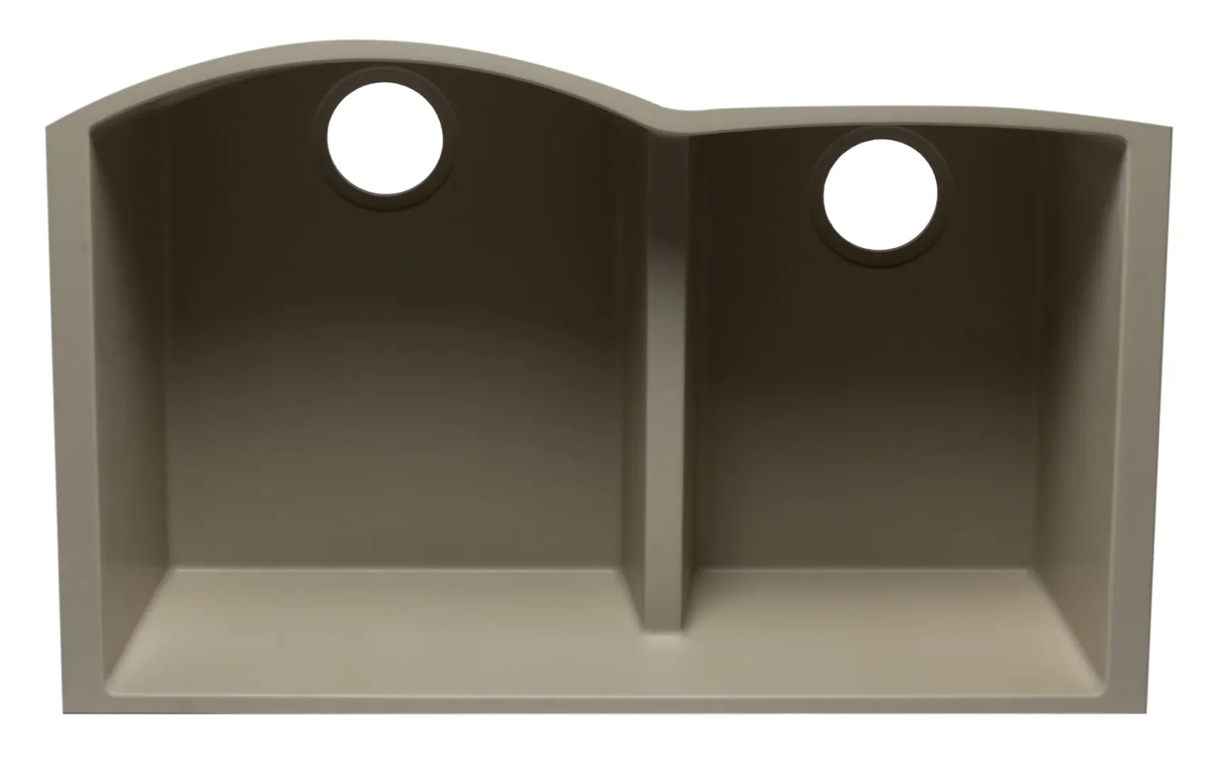 ALFI Biscuit 33" Double Bowl Undermount Granite Composite Kitchen Sink, AB3320UM-B
