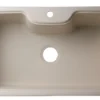 ALFI Biscuit 35" Drop-In Single Bowl Granite Composite Kitchen Sink, AB3520DI-B