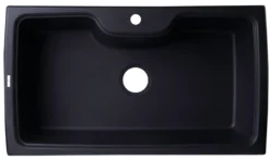 ALFI Black 35" Drop-In Single Bowl Granite Composite Kitchen Sink, AB3520DI-BLA