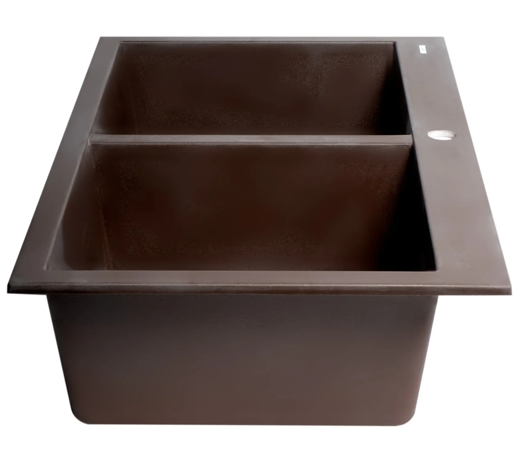 ALFI brand AB3420DI-C Chocolate 34" Drop-In Double Bowl Granite Composite Kitchen Sink