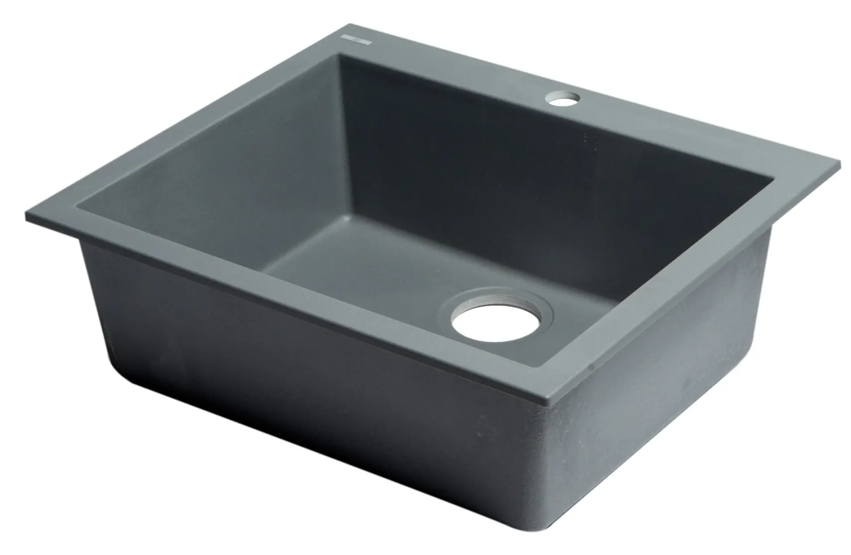 ALFI brand AB2420DI-T Titanium 24" Drop-In Single Bowl Granite Composite Kitchen Sink