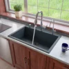 ALFI brand AB3322DI-T Titanium 33" Single Bowl Drop In Granite Composite Kitchen Sink