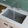 ALFI brand AB3020UM-T Titanium 30" Undermount Single Bowl Granite Composite Kitchen Sink