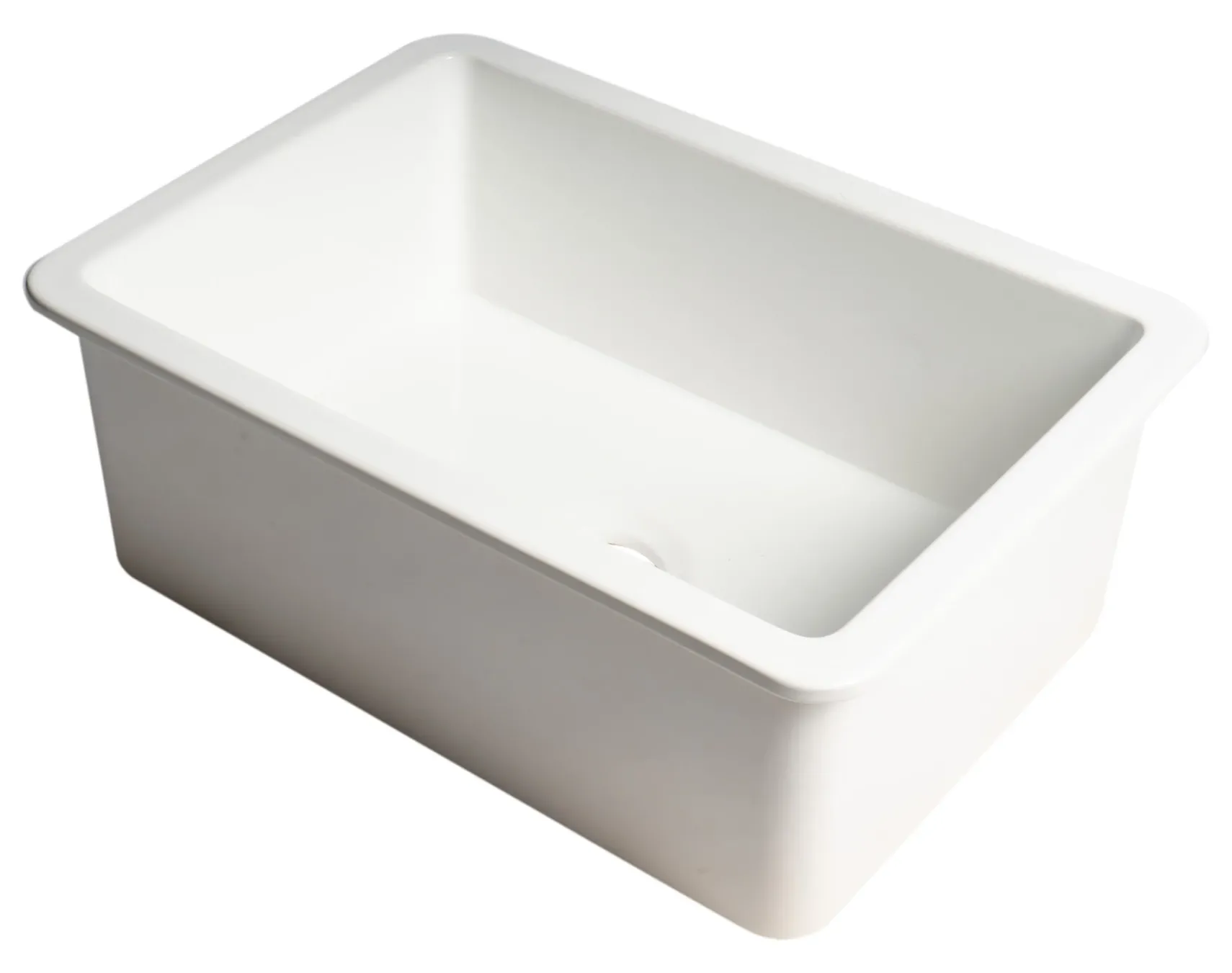 ALFI brand 27" Dual Mount Fireclay Kitchen Sink, White, No Faucet Hole, ABF2718UD-W