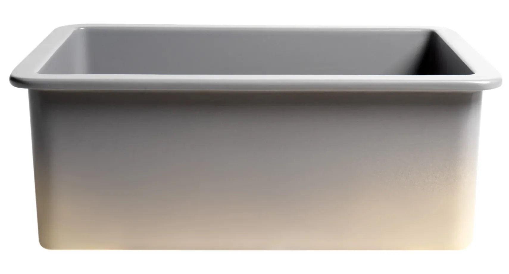 ALFI brand 27" Dual Mount Fireclay Kitchen Sink, Gray Matte, No Faucet Hole, ABF2718UD-GM