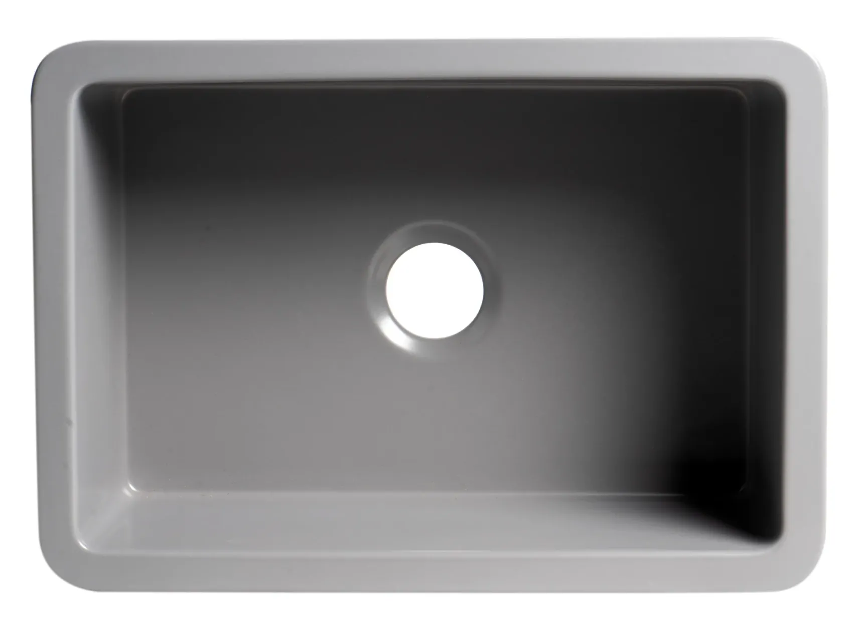 ALFI brand 27" Dual Mount Fireclay Kitchen Sink, Gray Matte, No Faucet Hole, ABF2718UD-GM