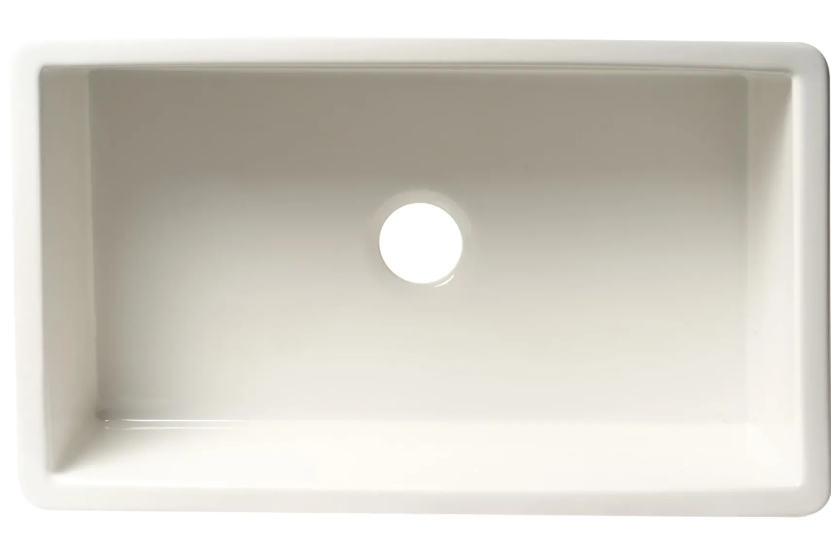 ALFI brand 32" Dual Mount Fireclay Kitchen Sink, White, No Faucet Hole, ABF3219SUD-W