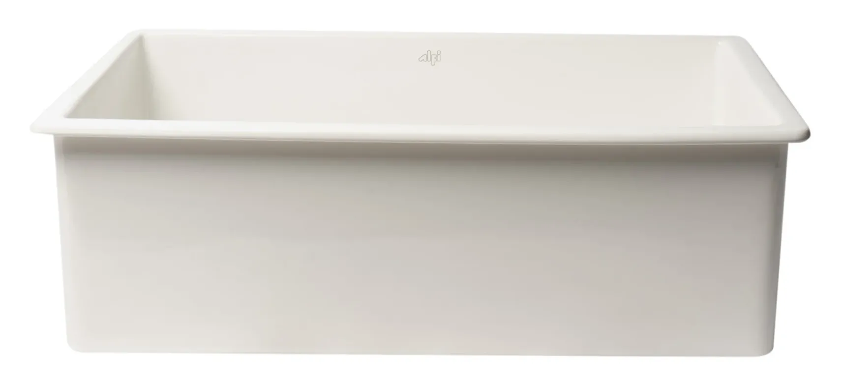 ALFI brand 32" Dual Mount Fireclay Kitchen Sink, White, No Faucet Hole, ABF3219SUD-W