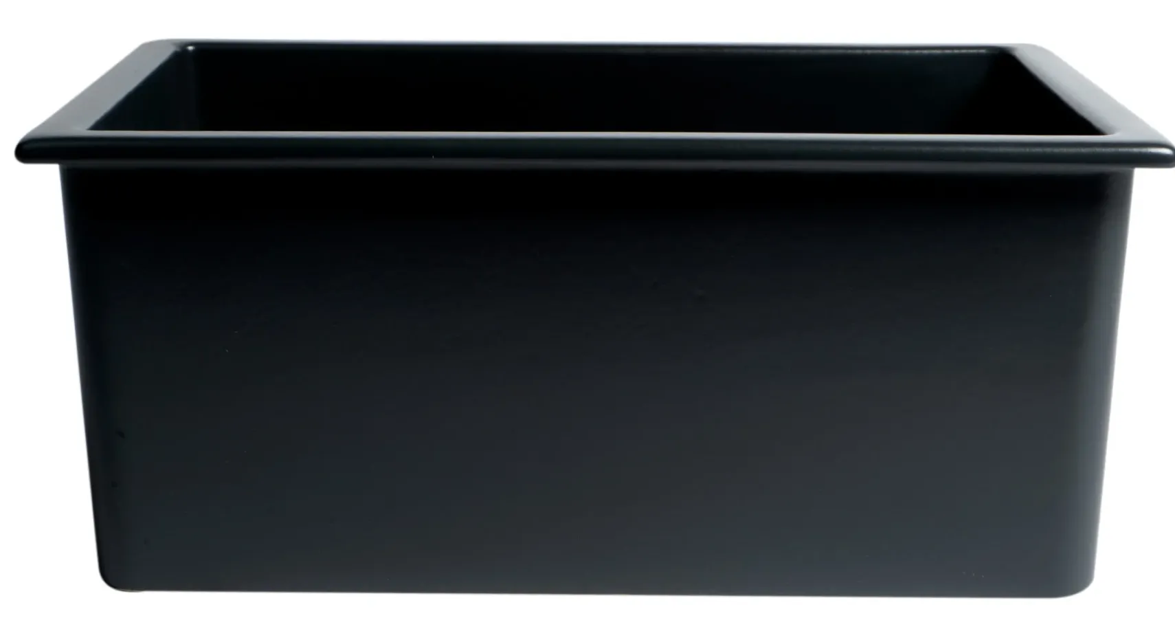ALFI brand 24" Dual Mount Fireclay Kitchen Sink, Black Matte, No Faucet Hole, AB2418UD-BM