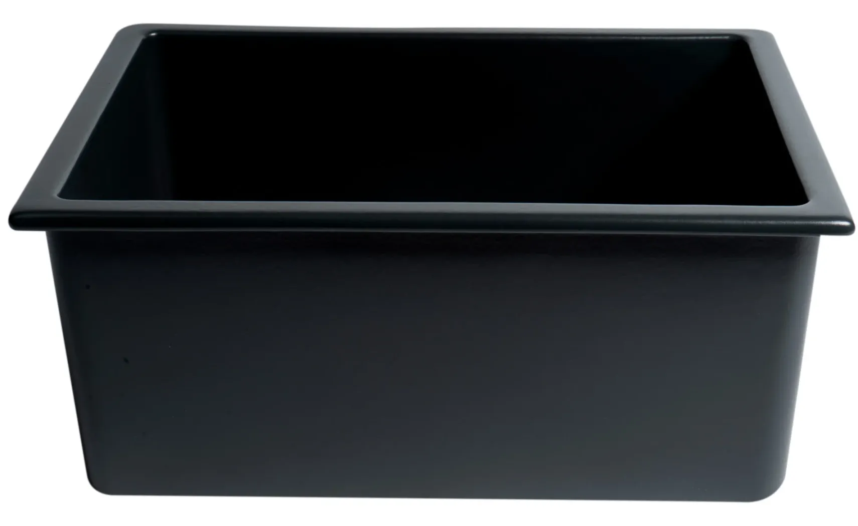 ALFI brand 24" Dual Mount Fireclay Kitchen Sink, Black Matte, No Faucet Hole, AB2418UD-BM