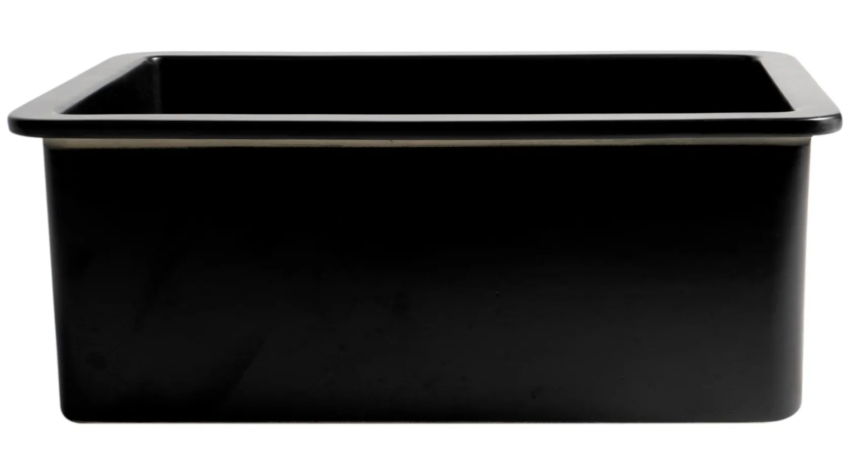 ALFI brand 27" Dual Mount Fireclay Kitchen Sink, Black Matte, No Faucet Hole, ABF2718UD-BM