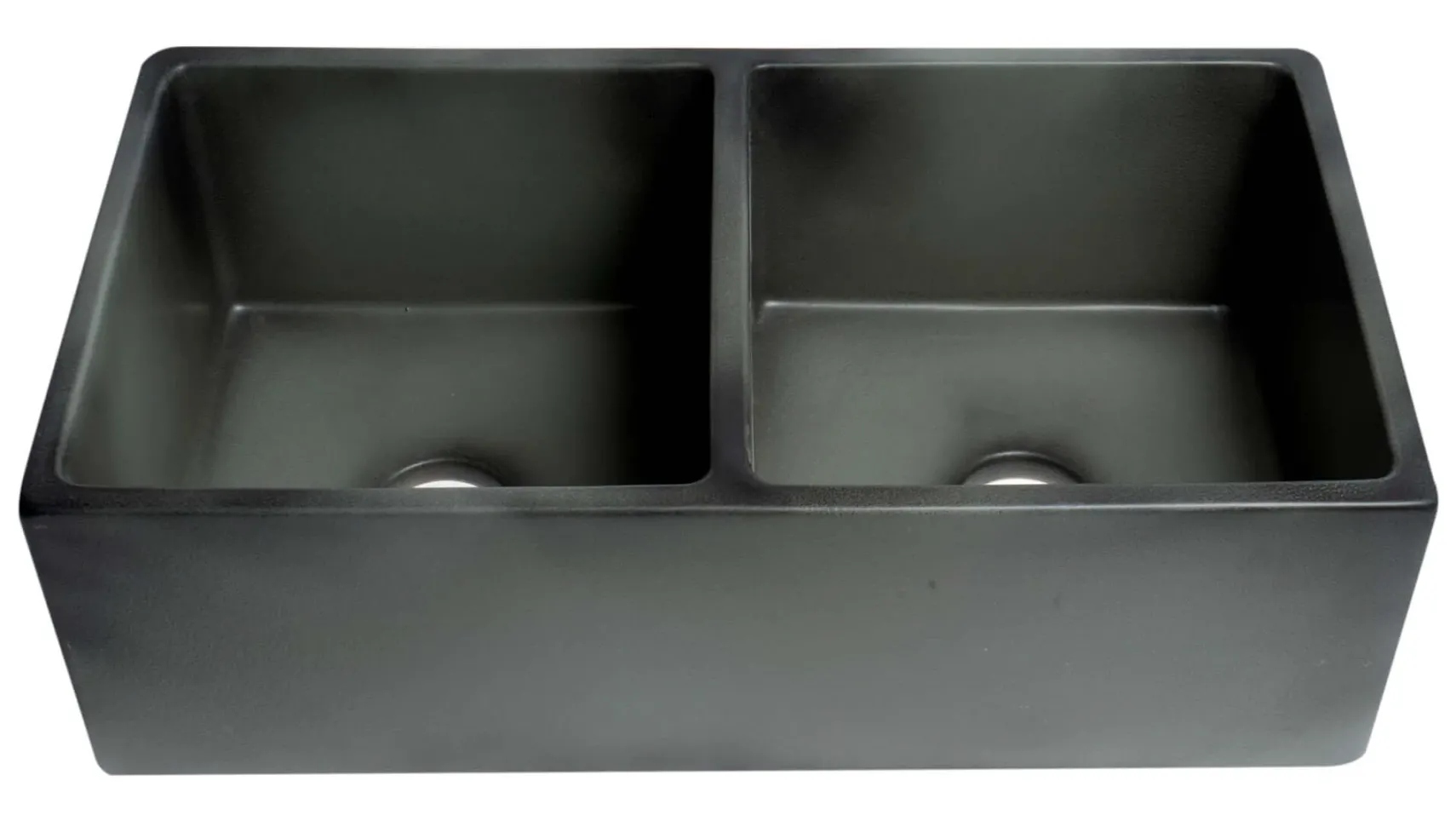 ALFI brand 33" Fireclay Farmhouse Sink, 50/50 Double Bowl, Concrete, ABCO3318DB