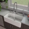 ALFI brand 33" Fireclay Farmhouse Sink, White, ABF3318S-W
