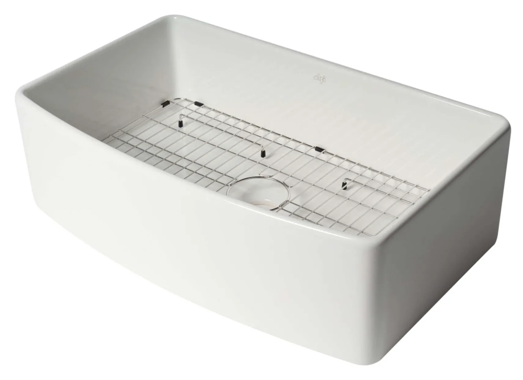 ALFI brand 33" Fireclay Farmhouse Sink with Accessories, White, ABFC3320S-W