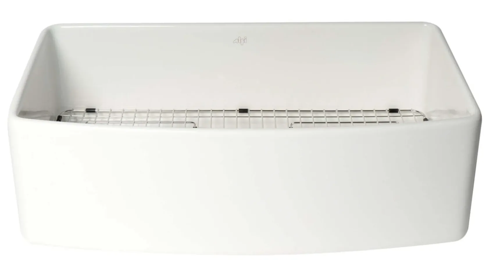 ALFI brand 33" Fireclay Farmhouse Sink with Accessories, White, ABFC3320S-W