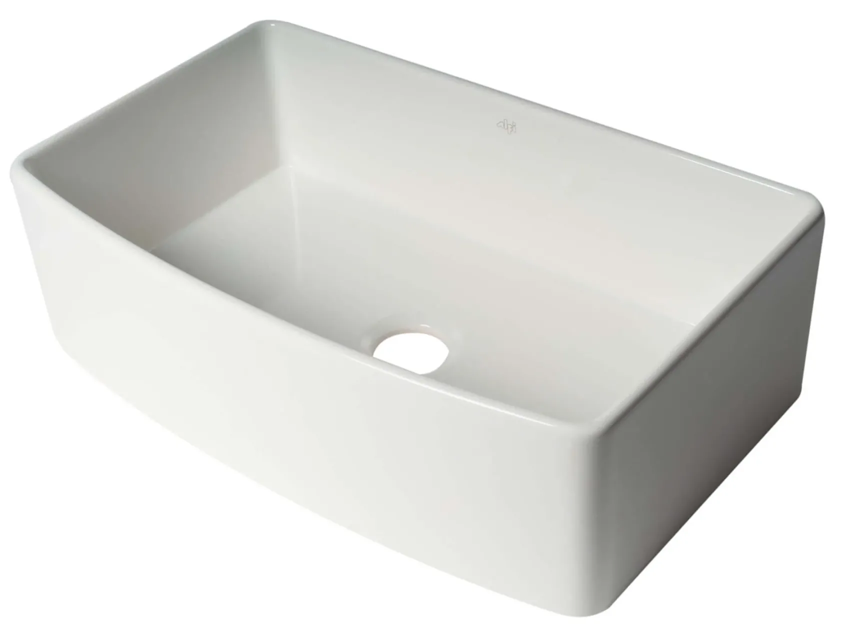ALFI brand 33" Fireclay Farmhouse Sink with Accessories, White, ABFC3320S-W