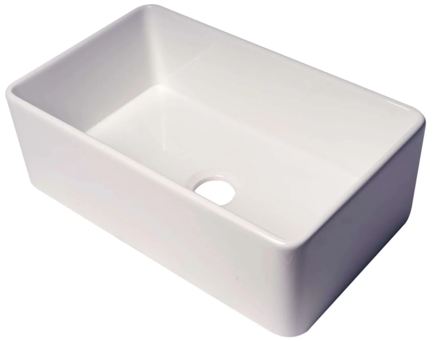 ALFI brand 30" Fireclay Farmhouse Sink, White, ABF3018-W