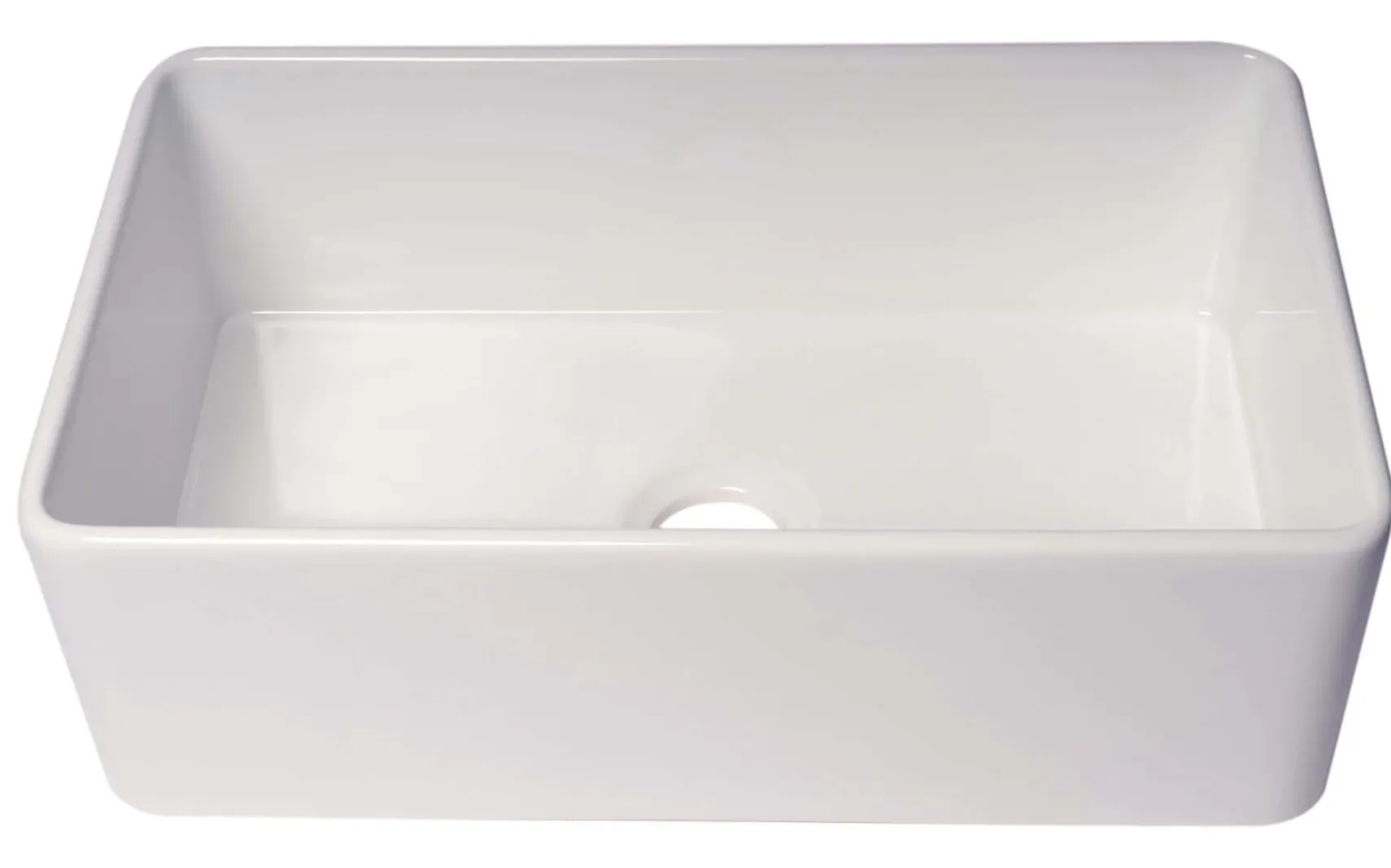 ALFI brand 30" Fireclay Farmhouse Sink, White, ABF3018-W