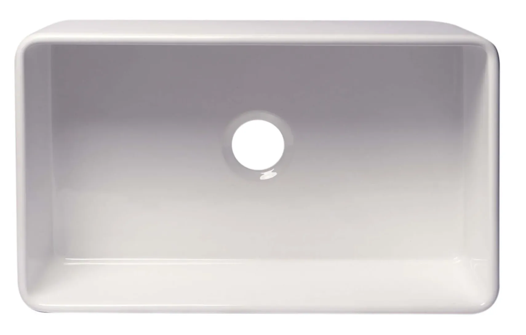 ALFI brand 30" Fireclay Farmhouse Sink, White, ABF3018-W