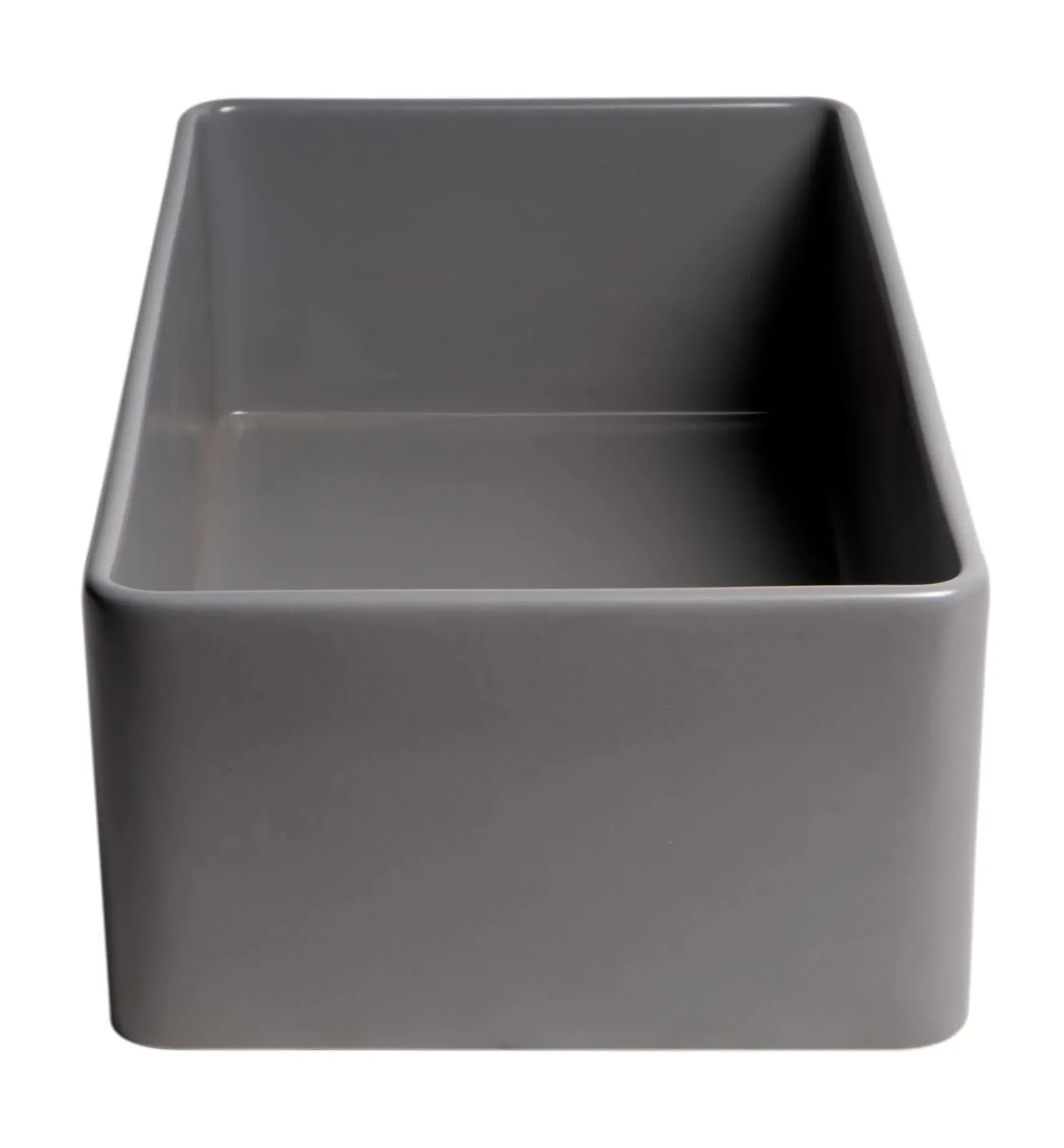 ALFI brand 36" Fireclay Farmhouse Sink, Gray Matte, No Faucet Hole, ABF3618-GM