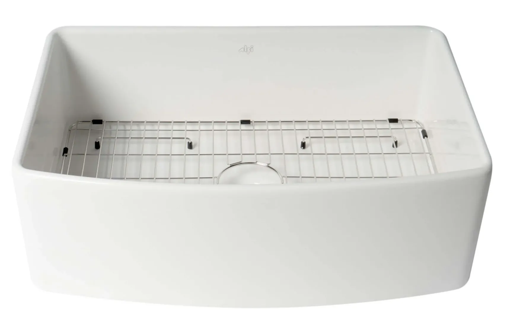 ALFI brand 30" Fireclay Farmhouse Sink with Accessories, White, ABFC3020-W