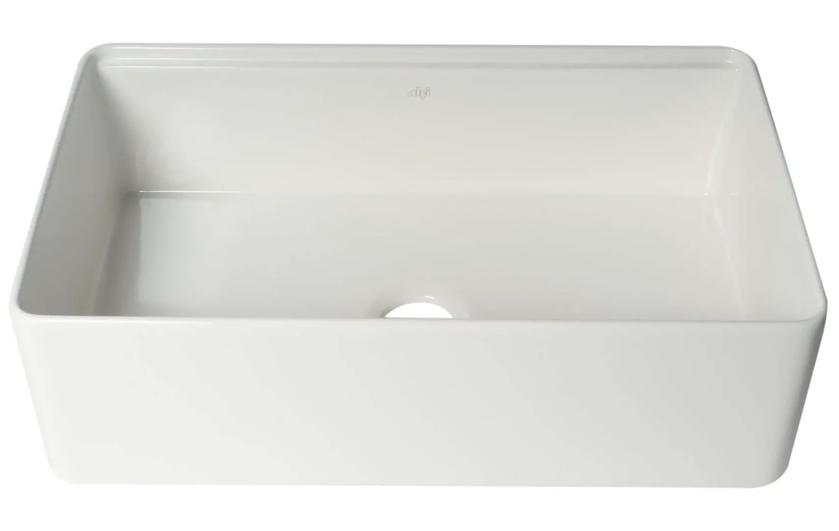 ALFI brand 33" Fireclay Workstation Farmhouse Sink with Accessories, White, ABFS3320S-W