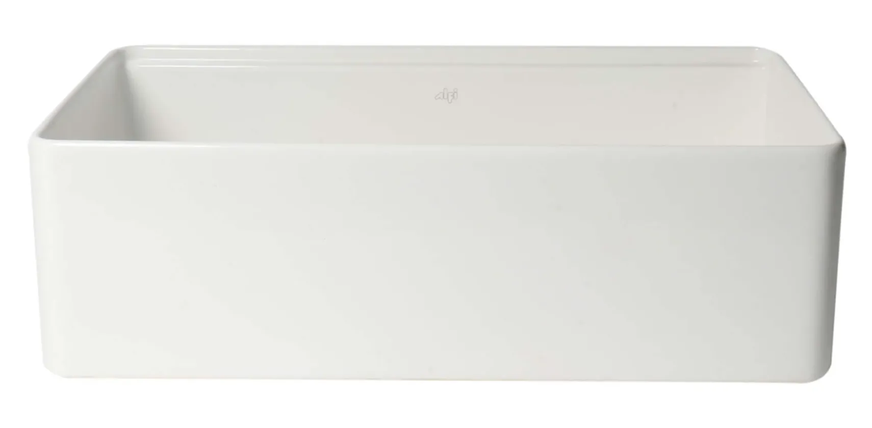 ALFI brand 33" Fireclay Workstation Farmhouse Sink with Accessories, White, ABFS3320S-W