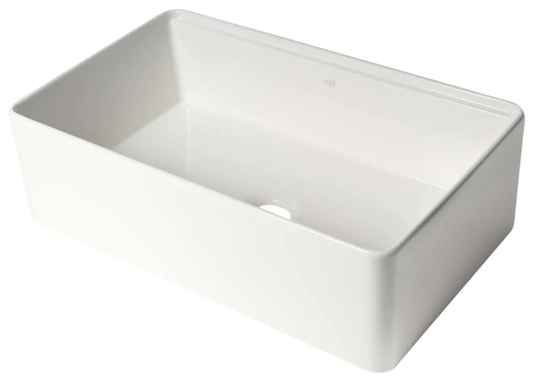 ALFI brand 33" Fireclay Workstation Farmhouse Sink with Accessories, White, ABFS3320S-W