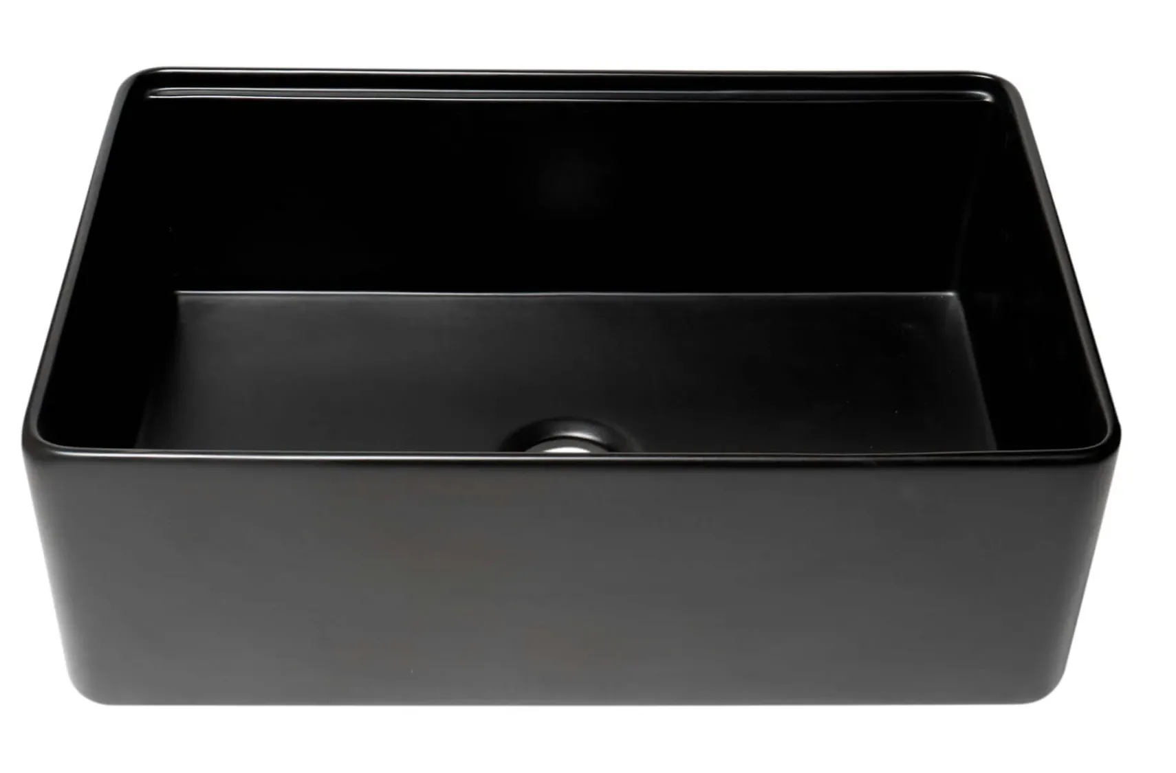 ALFI brand 30" Fireclay Workstation Farmhouse Step Rim Sink with Accessories, Black Matte, No Faucet Hole, ABFS3020-BM