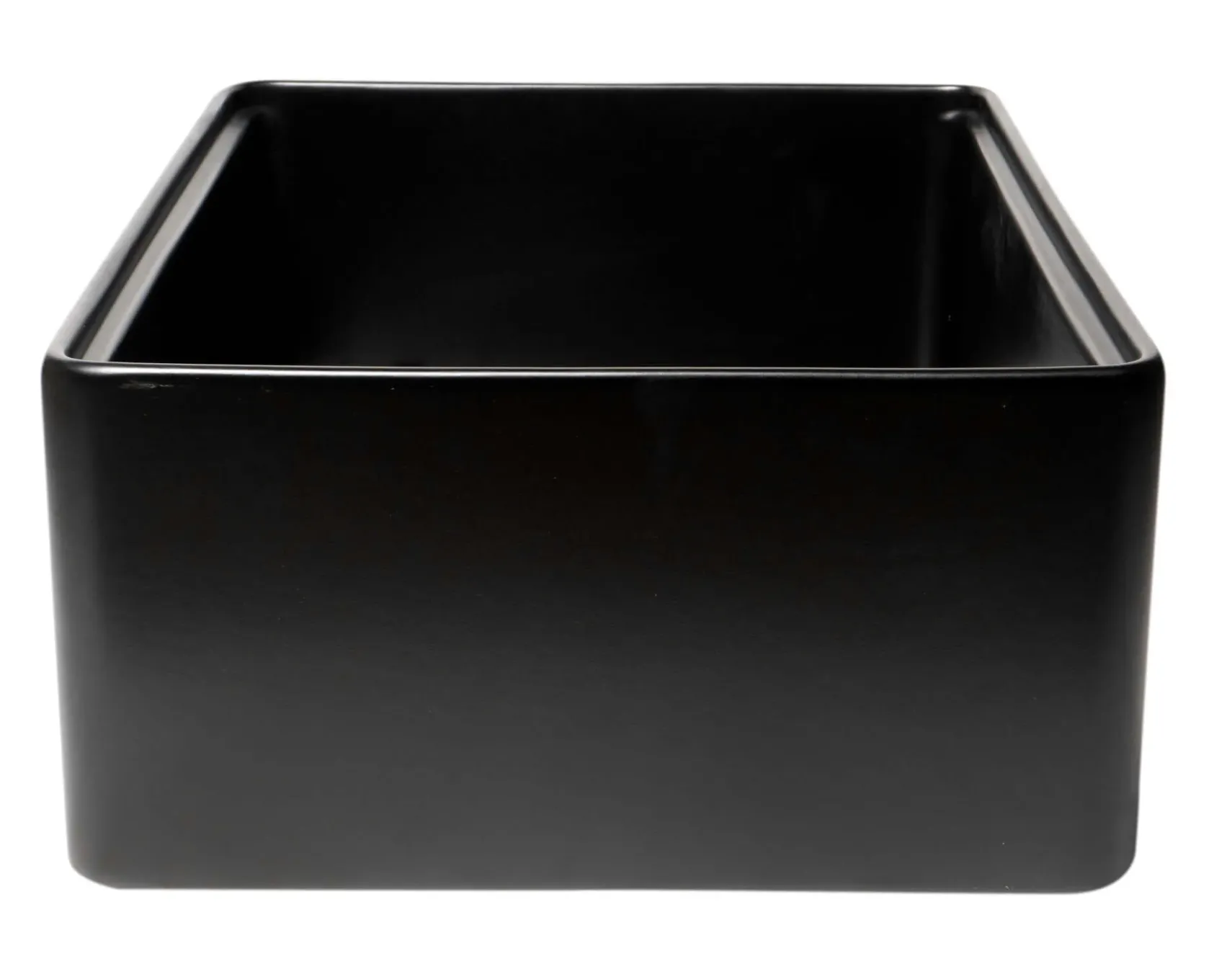 ALFI brand 30" Fireclay Workstation Farmhouse Step Rim Sink with Accessories, Black Matte, No Faucet Hole, ABFS3020-BM